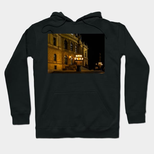 Street gas lamp at night Hoodie by lena-maximova